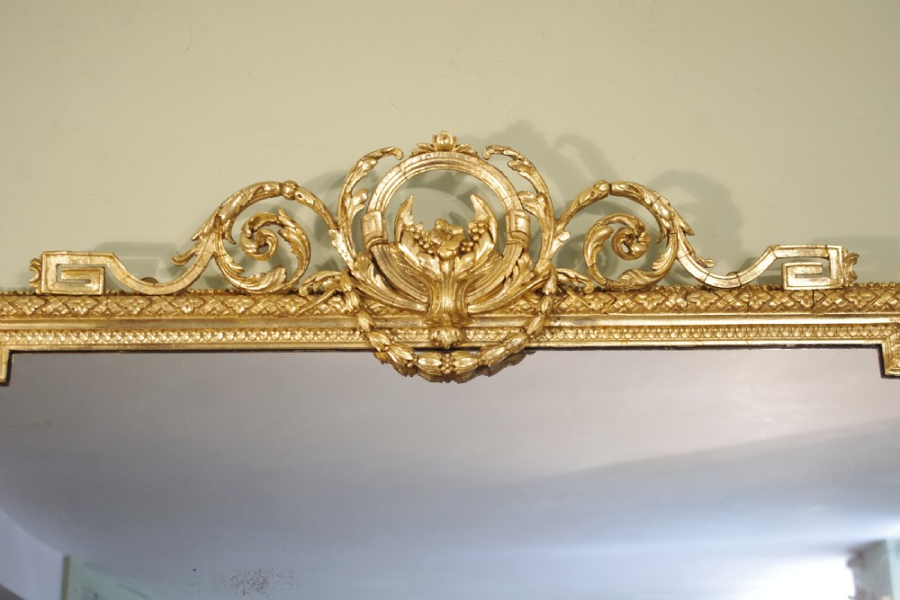 19th Century English Gilt Large Overmantle Mirror View III