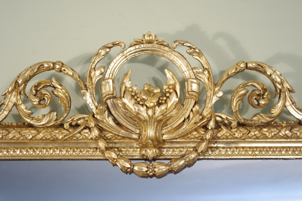 19th Century English Gilt Large Overmantle Mirror View IV