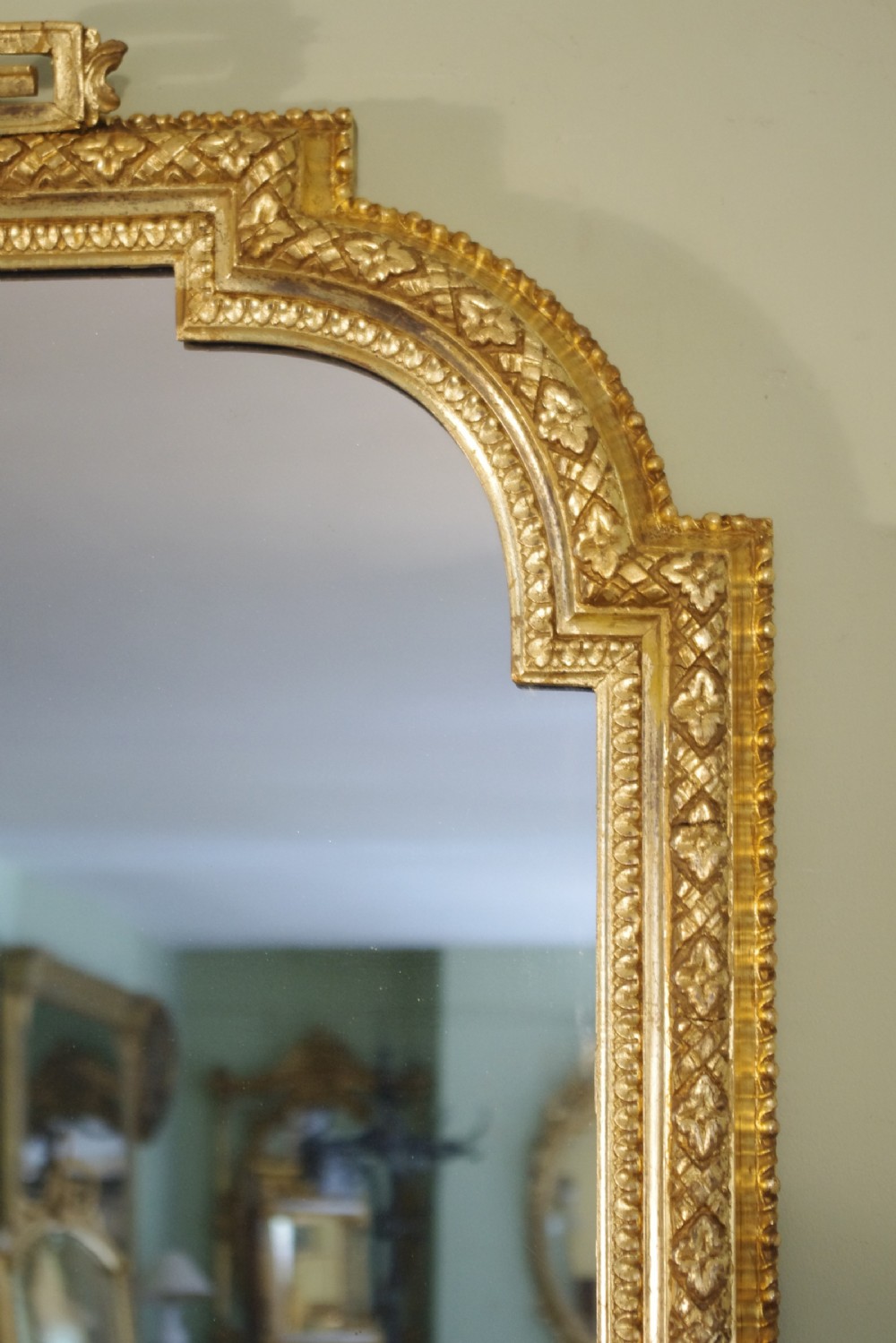 19th Century English Gilt Large Overmantle Mirror View VII