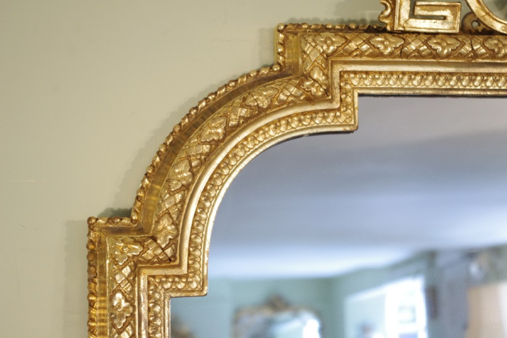 19th Century English Gilt Large Overmantle Mirror View VIII