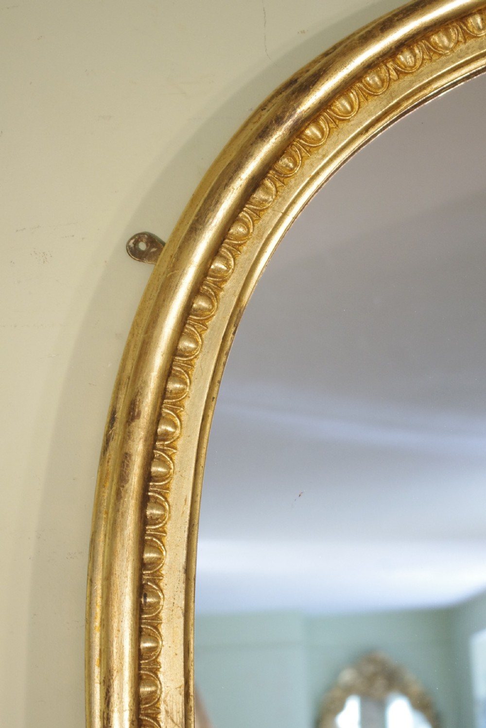 English Victorian Gilt Large Arch Top Overmantle Mirror View III