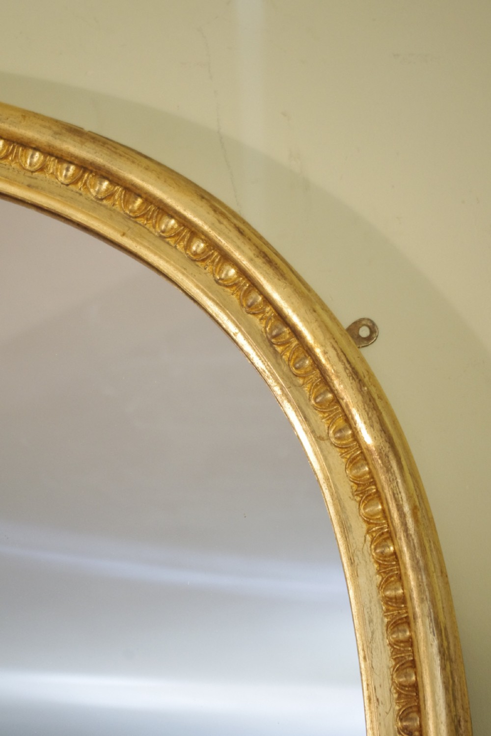 English Victorian Gilt Large Arch Top Overmantle Mirror View IV