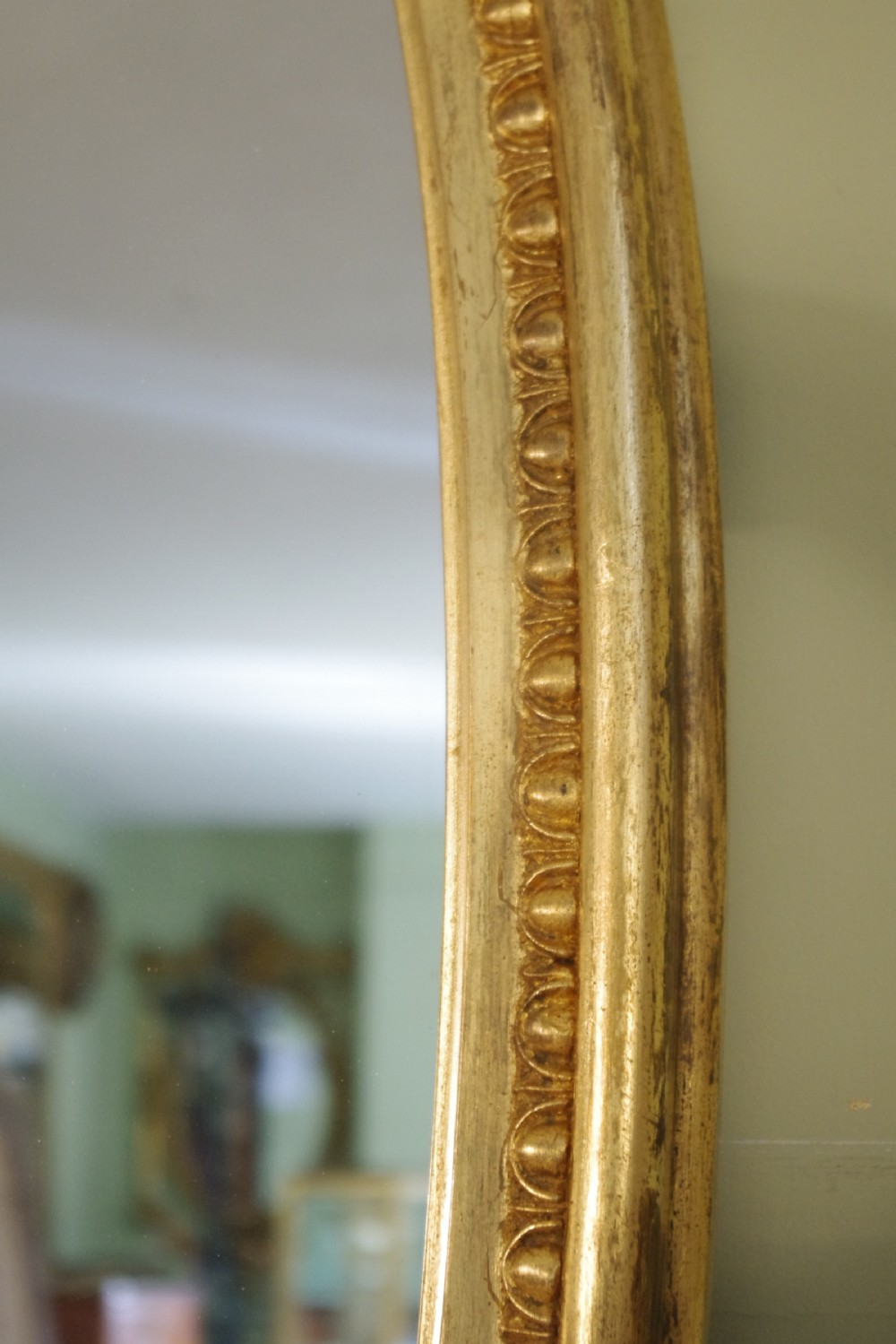 English Victorian Gilt Large Arch Top Overmantle Mirror View V