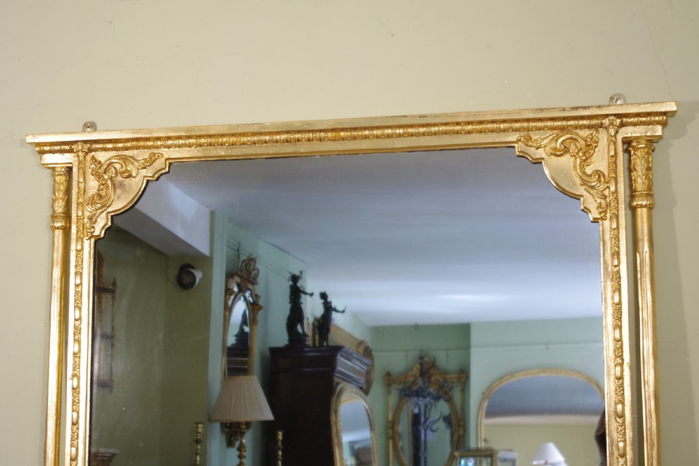 19th Century English Gilt Large Overmantle Mirror View II