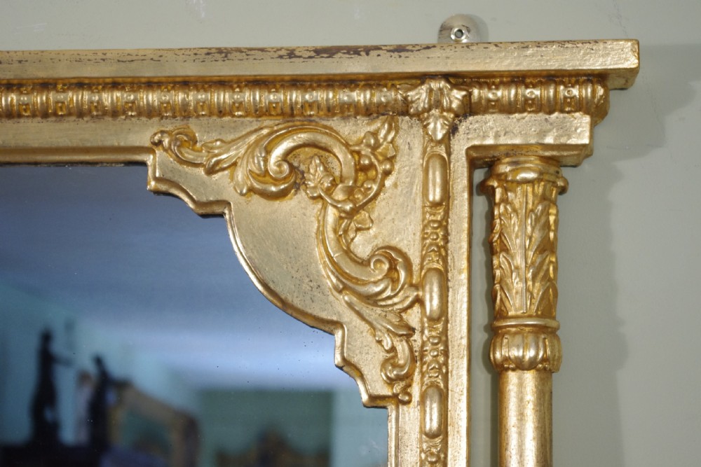 19th Century English Gilt Large Overmantle Mirror View IV