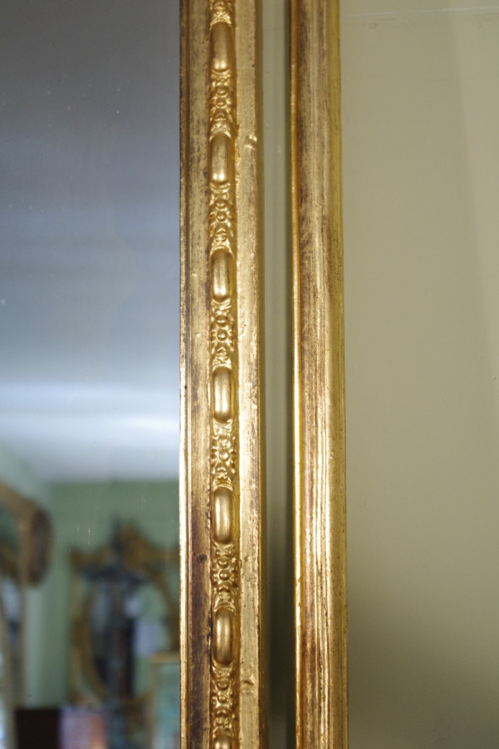 19th Century English Gilt Large Overmantle Mirror View VIII