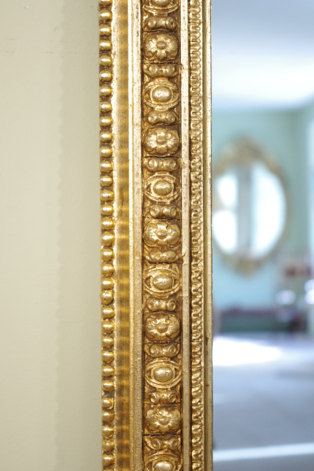 19th Century English Gilt Large Arch Top Overmantle Mirror View V