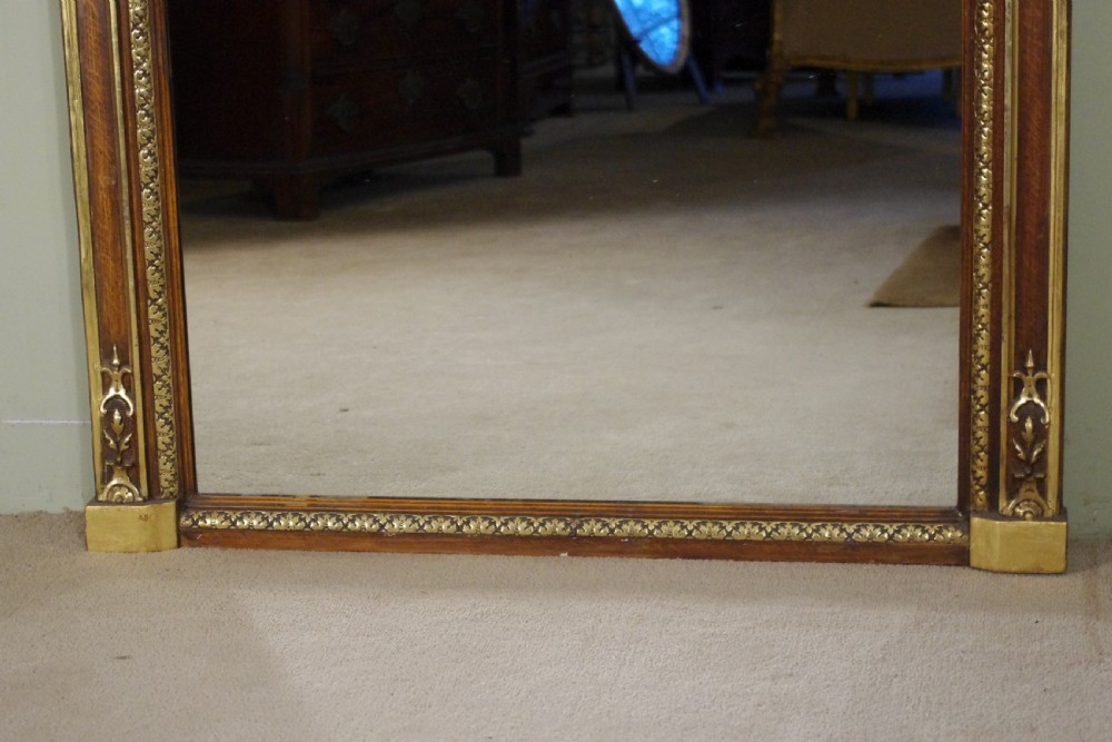 French Parcel-Gilt Large Overmantle Mirror with Cherub/Putto Cresting View X