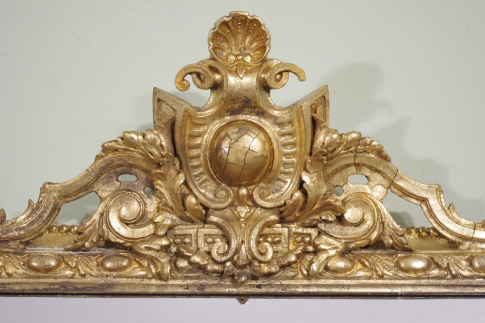 19th Century English Gilt Large Overmantle Mirror View IV