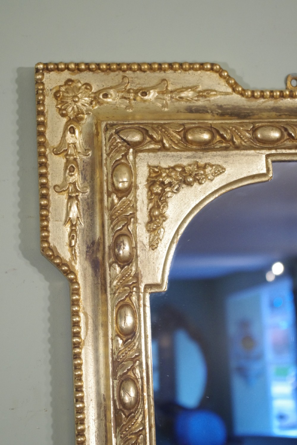 19th Century English Gilt Large Overmantle Mirror View V