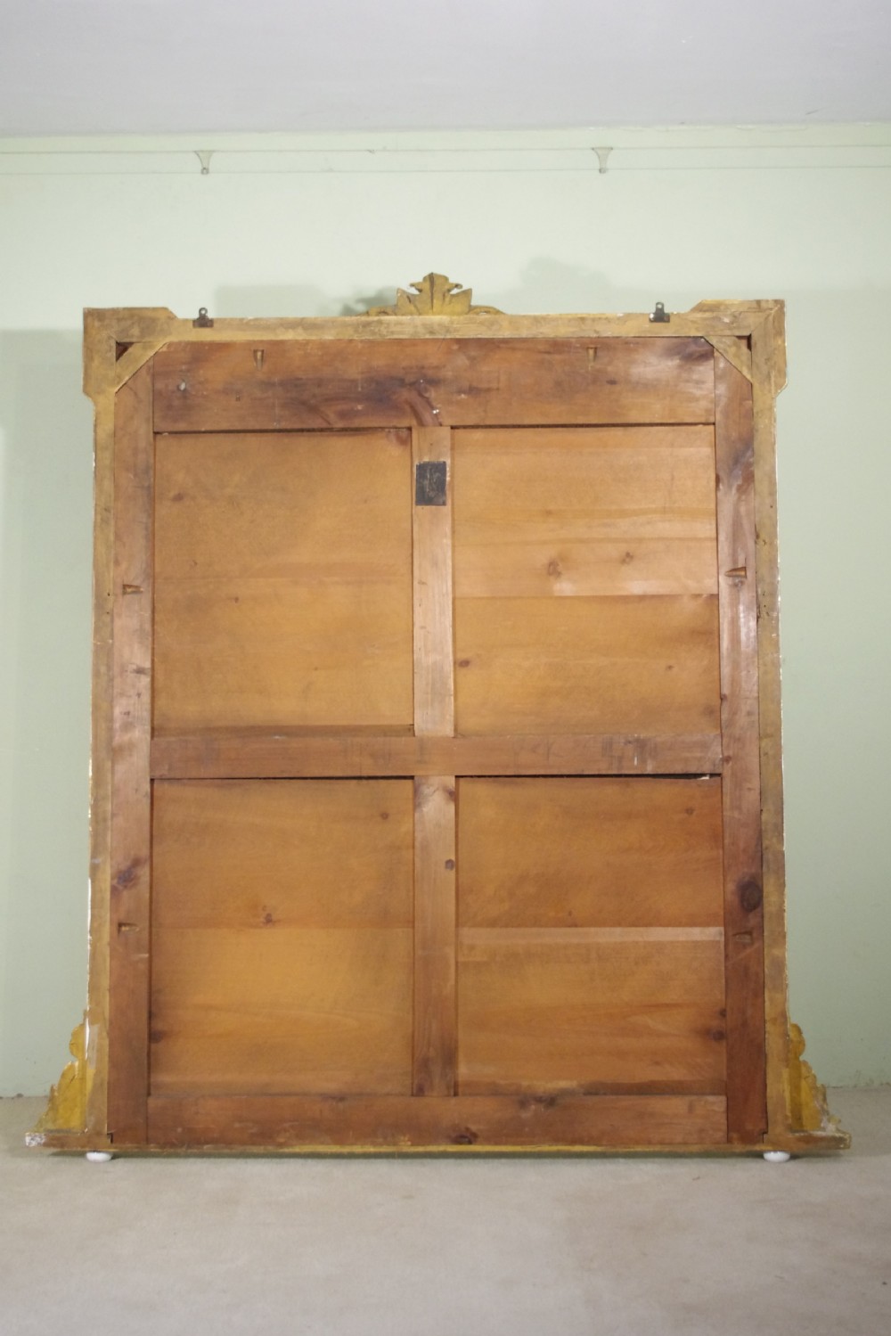 19th Century English Gilt Large Overmantle Mirror View X