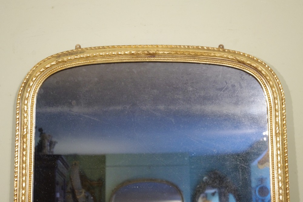 Gilt Large Arch Top Overmantle Mirror View II