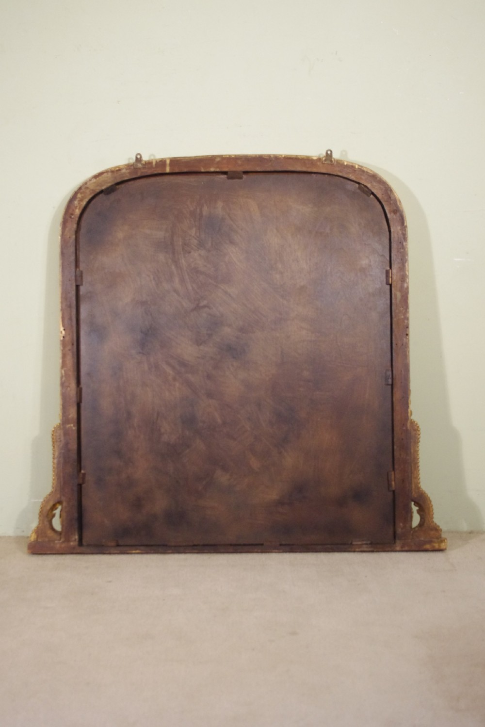 Gilt Large Arch Top Overmantle Mirror View IX