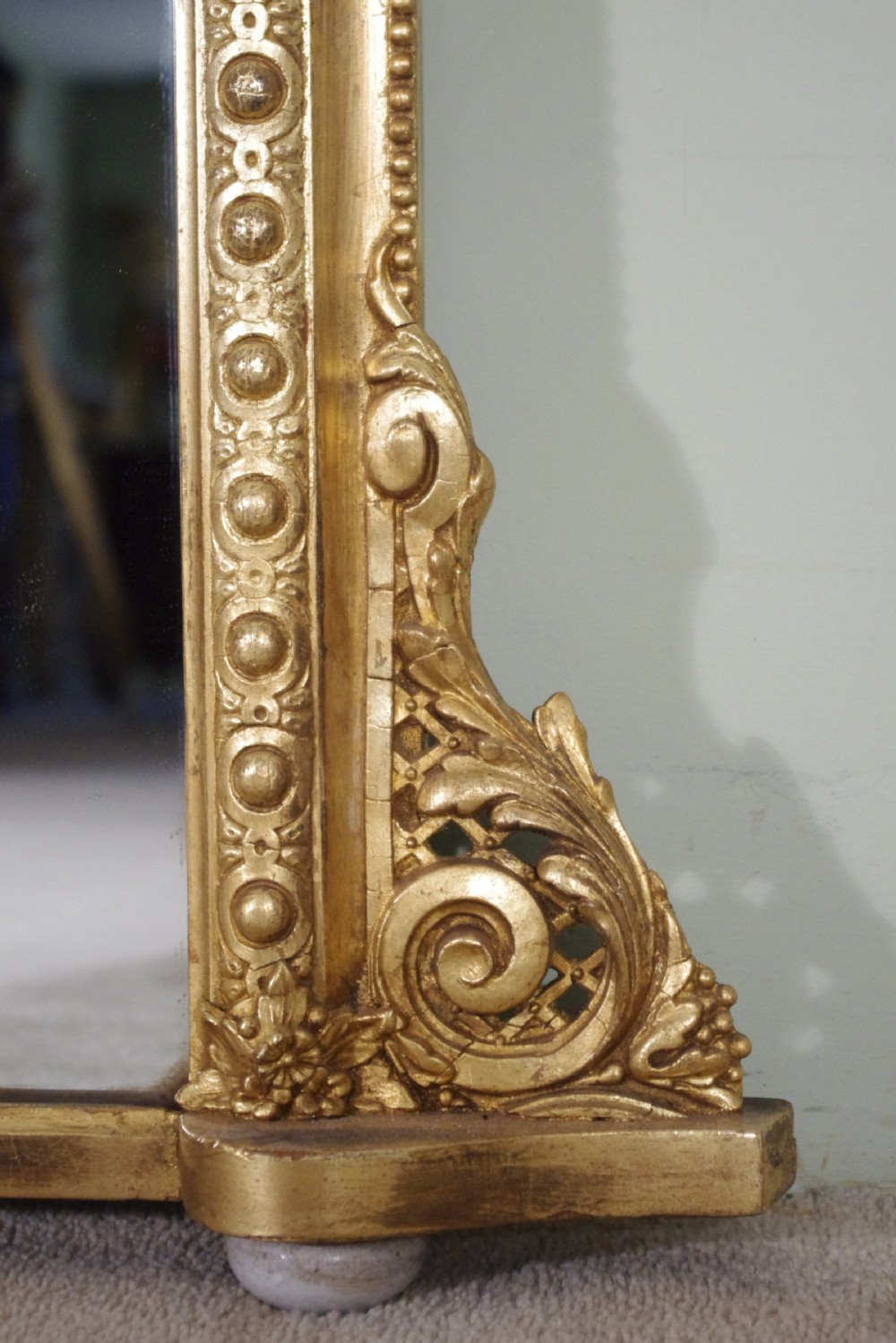 Victorian Gilt Large Arch Top Overmantle Mirror View IX