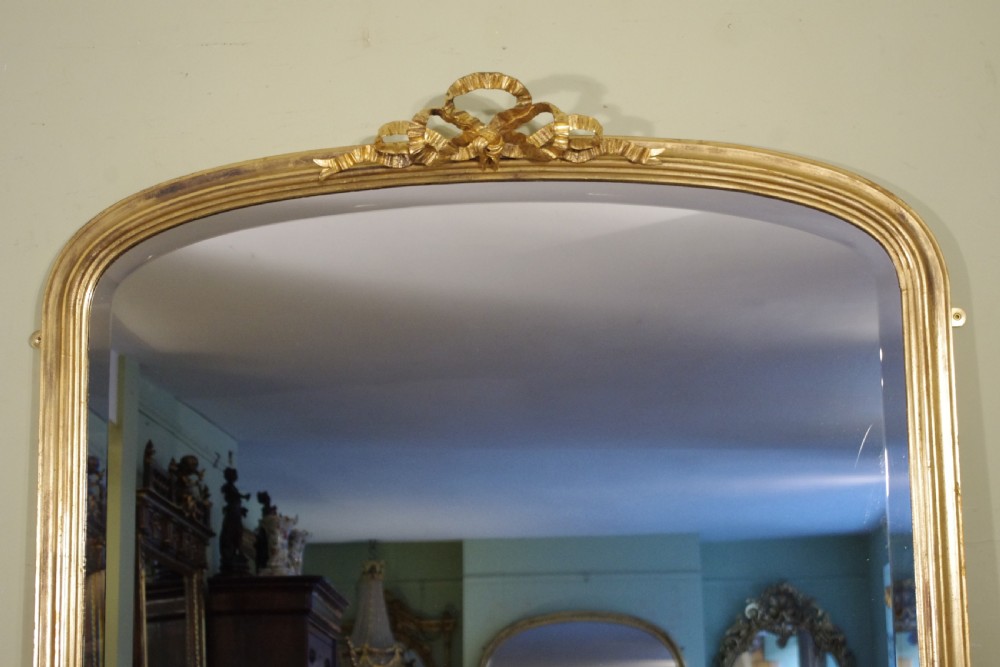 19th Century English Gilt Large Overmantle Mirror View II