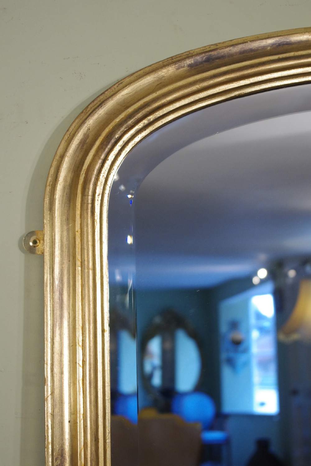 19th Century English Gilt Large Overmantle Mirror View IV