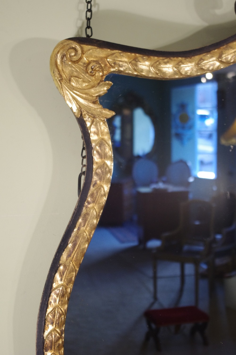 Victorian Ebonised and Parcel-Gilt Large Overmantle/Wall Mirror View III