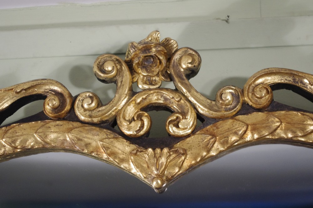 Victorian Ebonised and Parcel-Gilt Large Overmantle/Wall Mirror View V