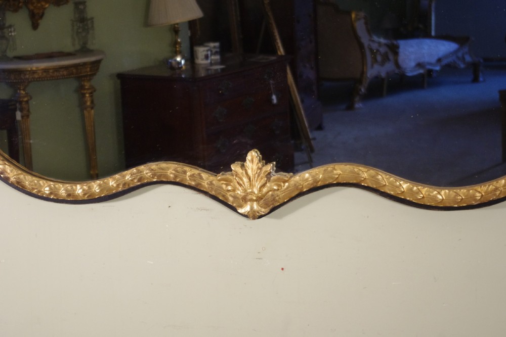 Victorian Ebonised and Parcel-Gilt Large Overmantle/Wall Mirror View VI