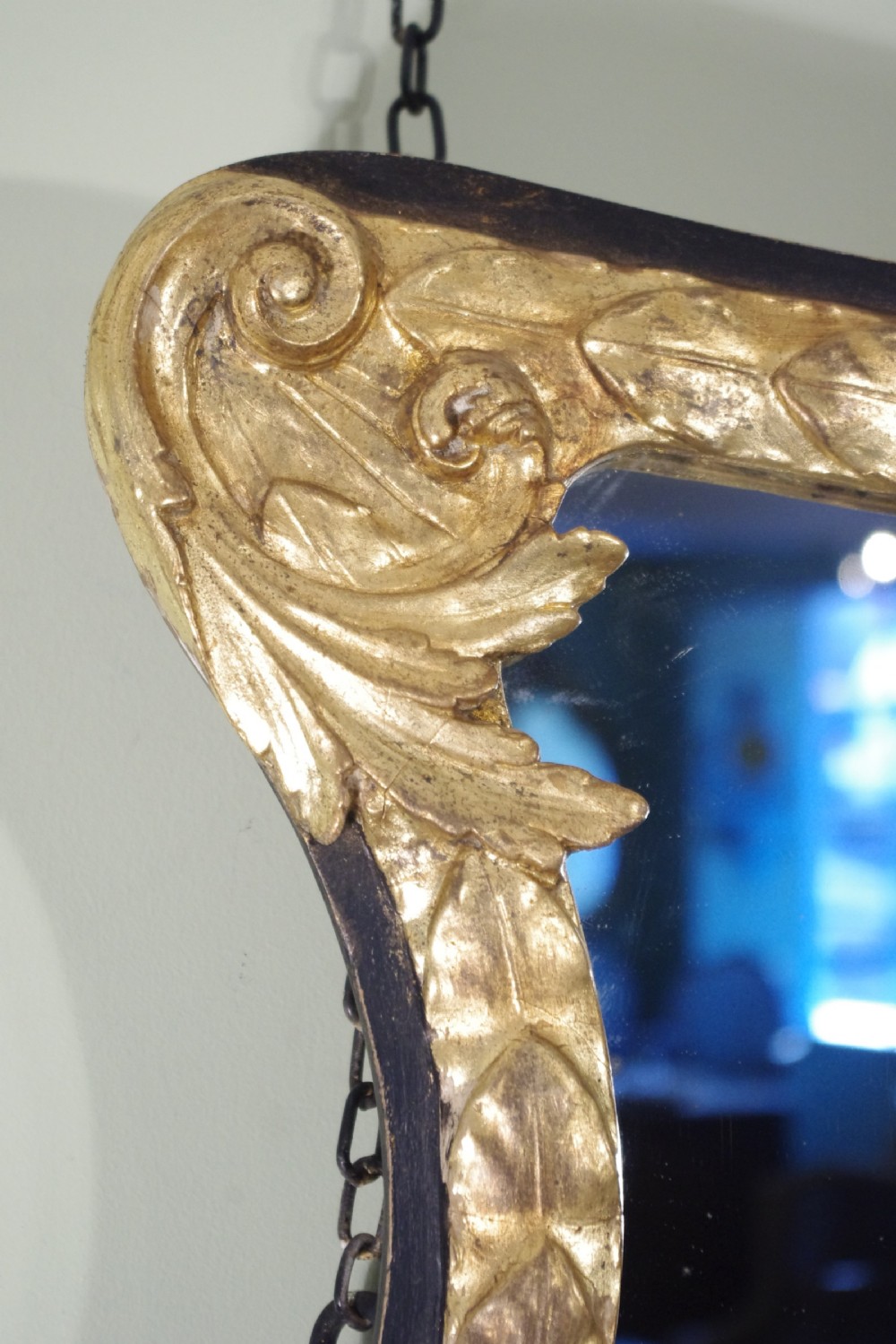 Victorian Ebonised and Parcel-Gilt Large Overmantle/Wall Mirror View VIII