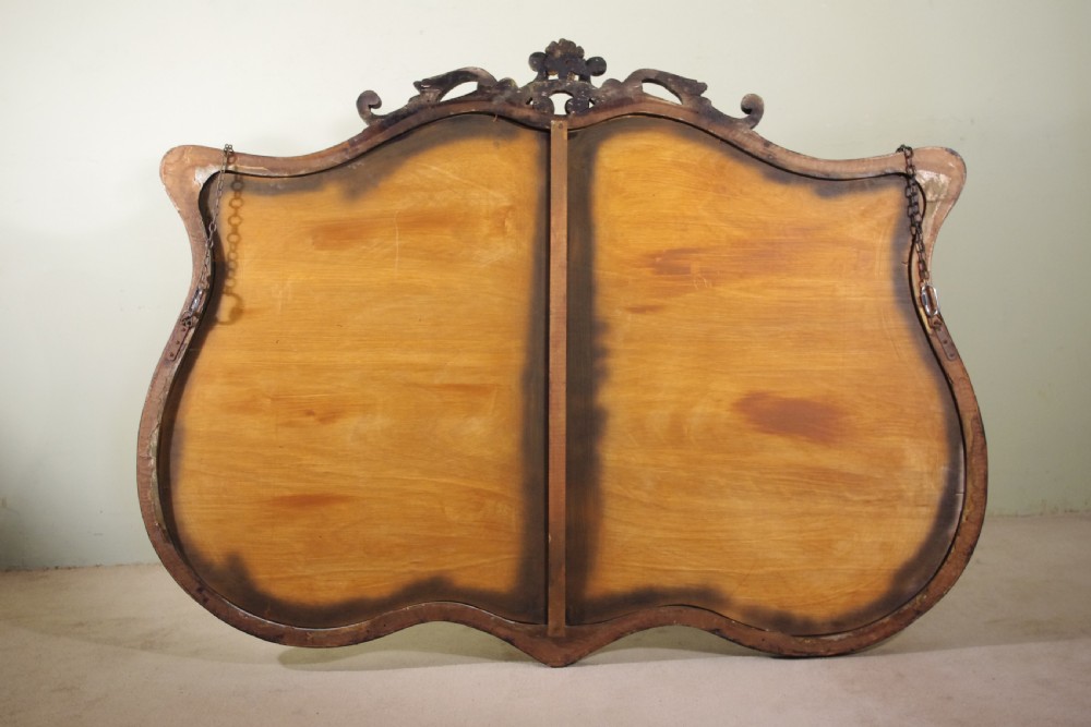 Victorian Ebonised and Parcel-Gilt Large Overmantle/Wall Mirror View IX