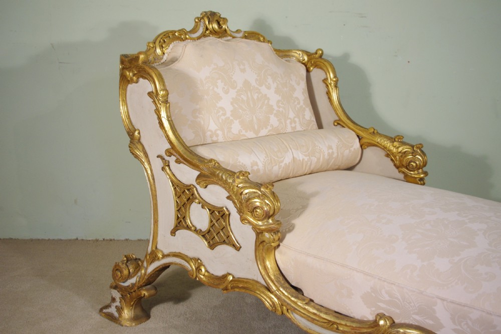19th Century Gilt Chaise Longue Day Bed View II