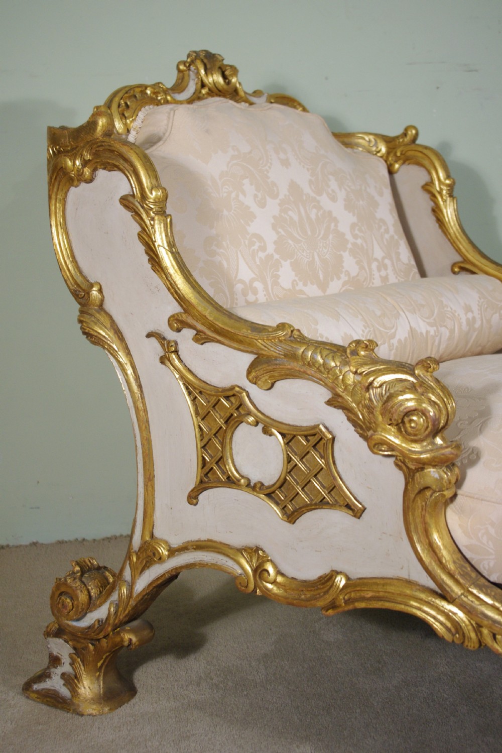 19th Century Gilt Chaise Longue Day Bed View IV