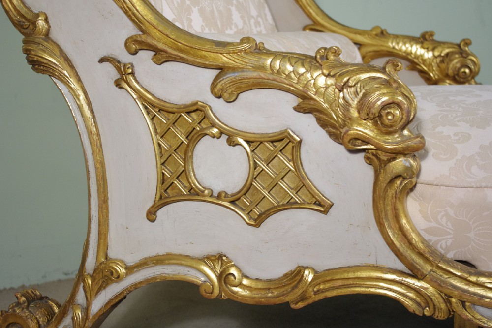 19th Century Gilt Chaise Longue Day Bed View V