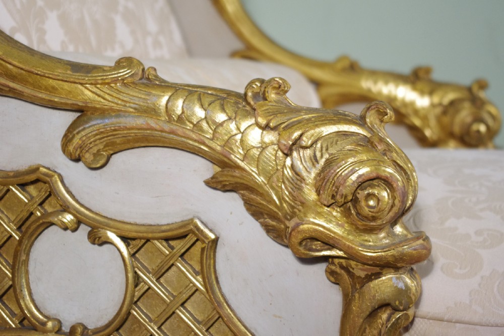 19th Century Gilt Chaise Longue Day Bed View VII