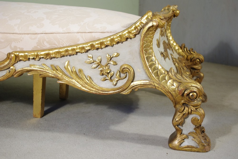 19th Century Gilt Chaise Longue Day Bed View VIII