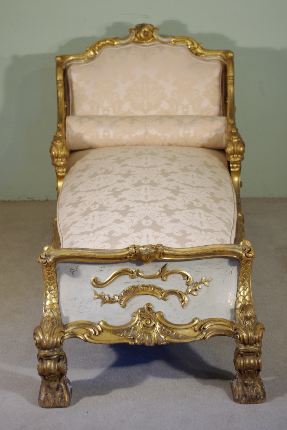 19th Century Gilt Chaise Longue Day Bed View XI