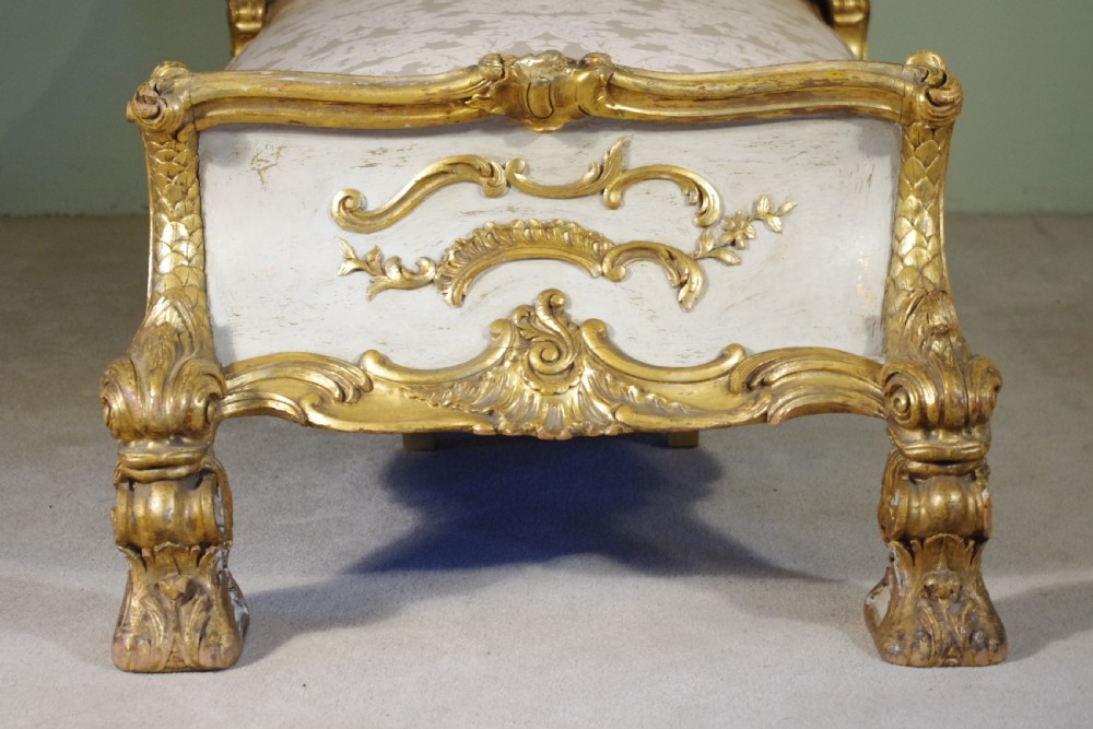 19th Century Gilt Chaise Longue Day Bed View XII