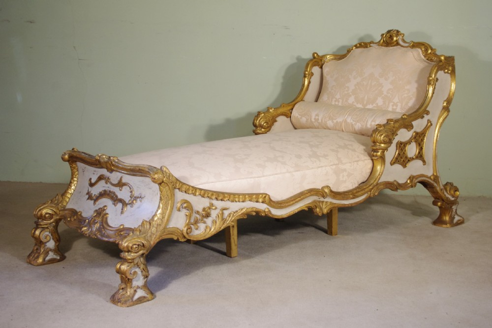 19th Century Gilt Chaise Longue Day Bed View XIII