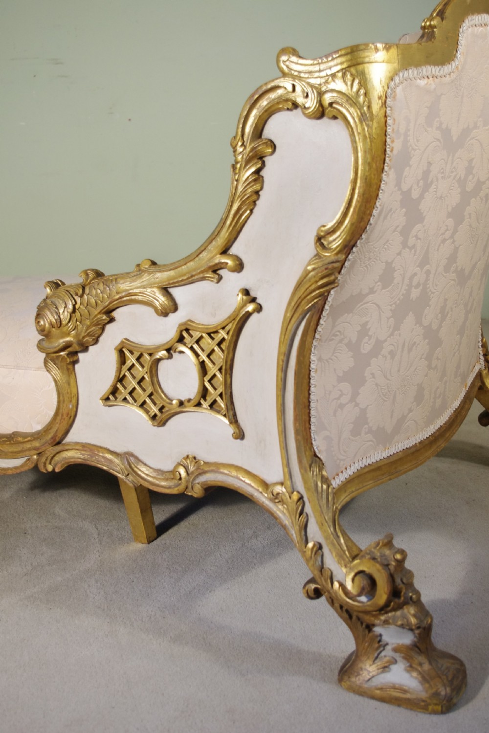 19th Century Gilt Chaise Longue Day Bed View XV