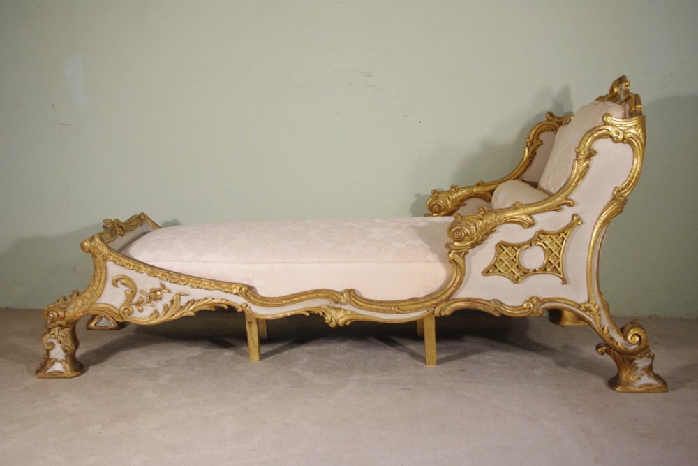 19th Century Gilt Chaise Longue Day Bed View XVIII