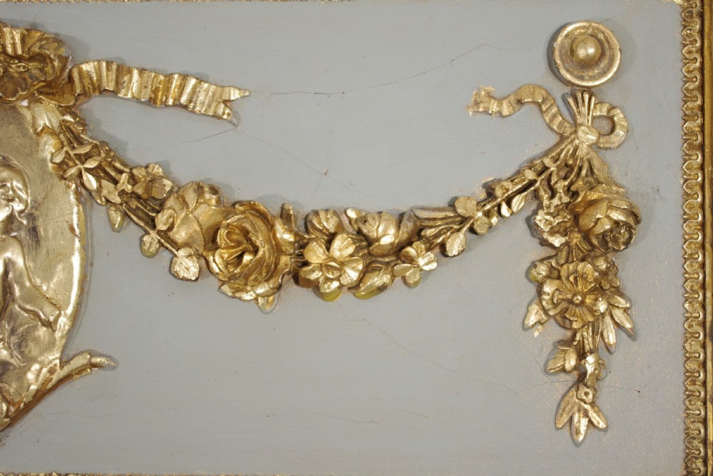 French Painted and Parcel-Gilt Large Trumeau/Overmantle Mirror View VII