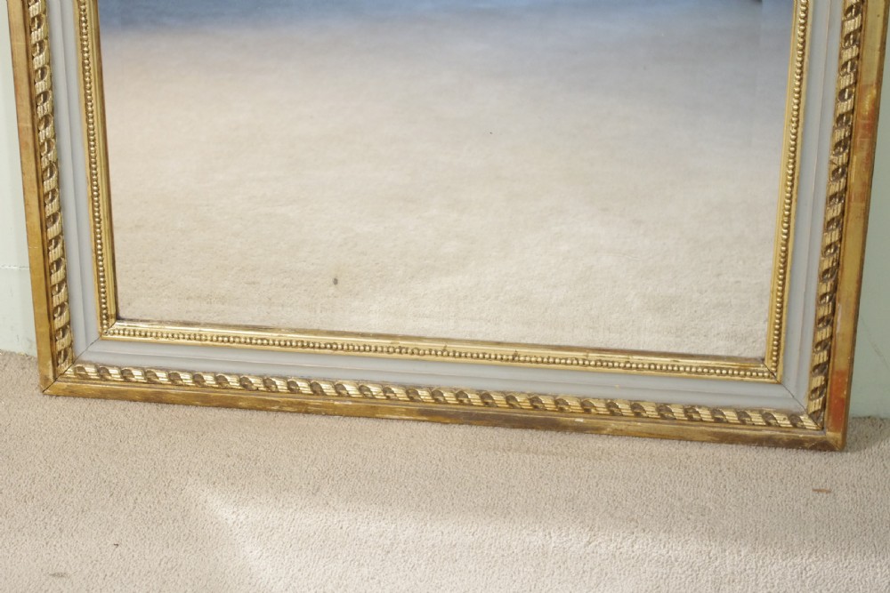 French Painted and Parcel-Gilt Large Trumeau/Overmantle Mirror View X