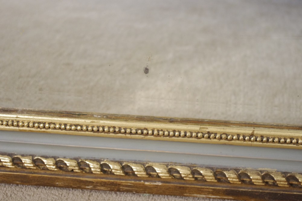 French Painted and Parcel-Gilt Large Trumeau/Overmantle Mirror View XII