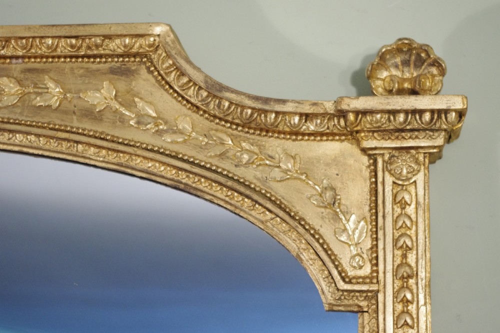 English Victorian Gilt Large Overmantle Mirror View IV