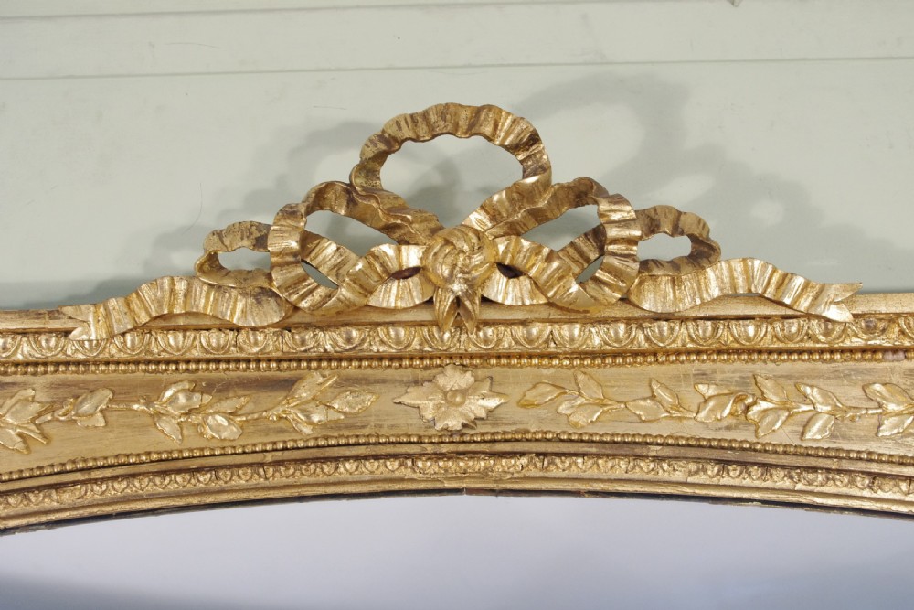 English Victorian Gilt Large Overmantle Mirror View V
