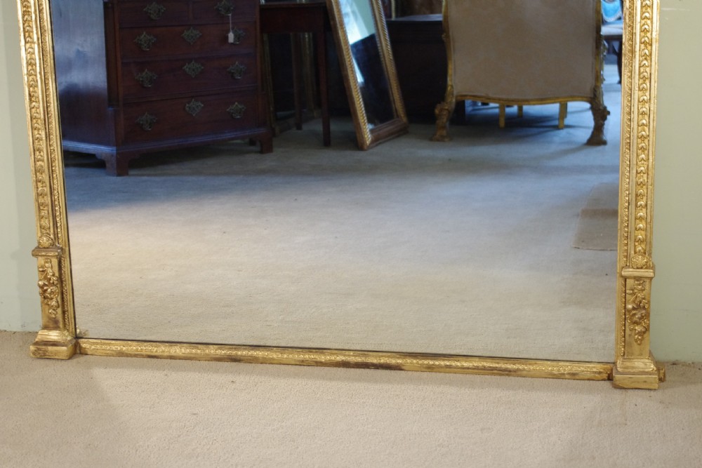 English Victorian Gilt Large Overmantle Mirror View VII