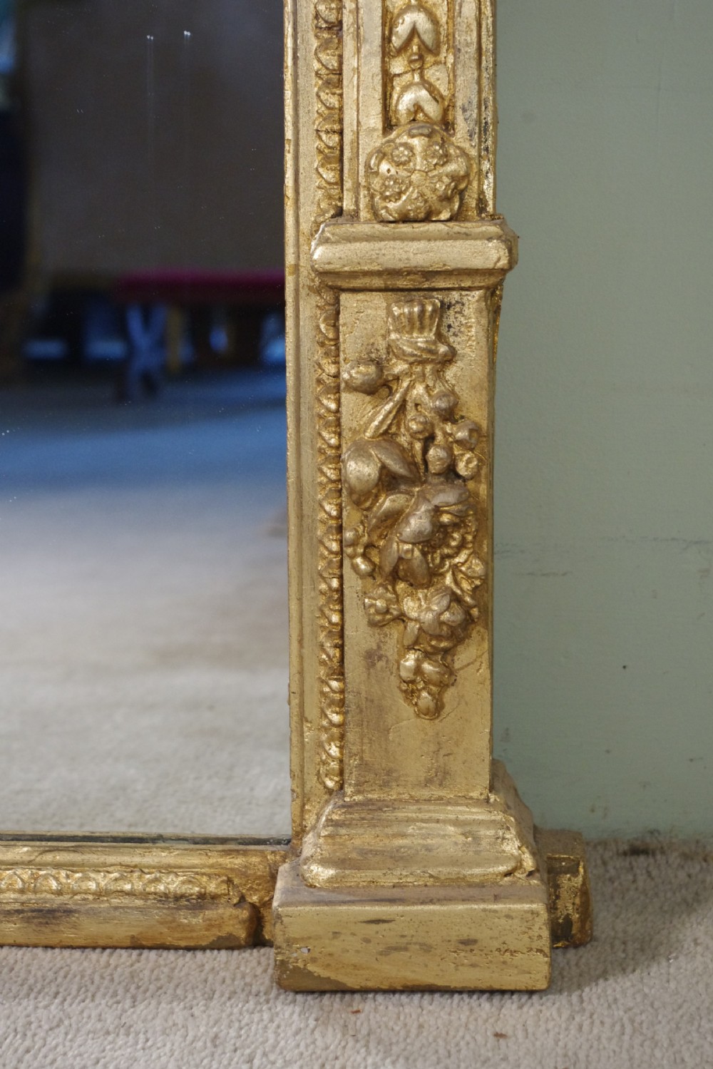 English Victorian Gilt Large Overmantle Mirror View VIII
