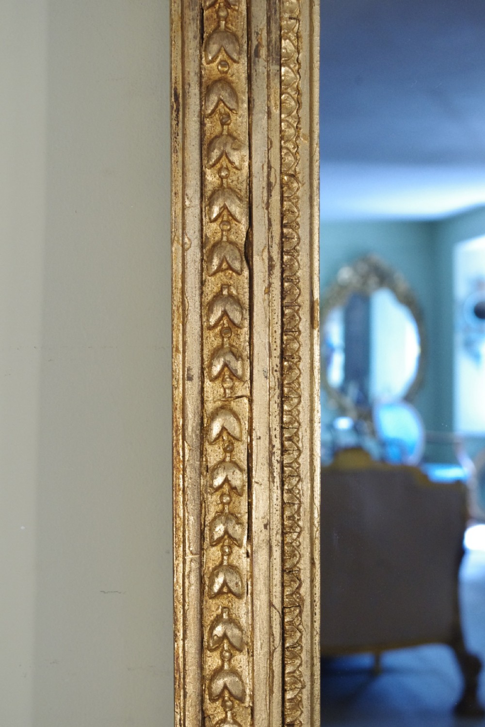 English Victorian Gilt Large Overmantle Mirror View IX