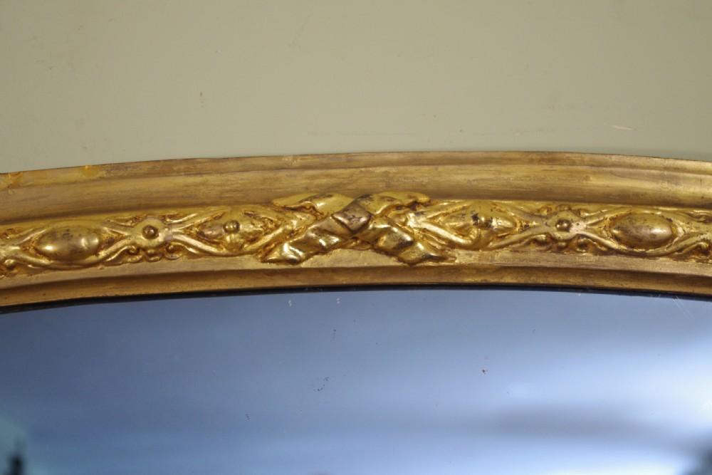 English Victorian Gilt Large Arch Top Overmantle Mirror View III