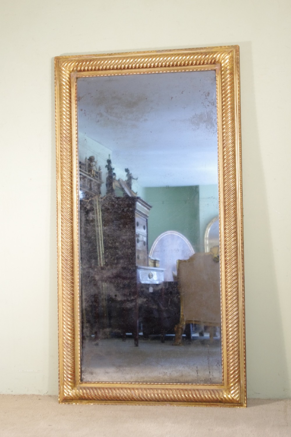 19th Century French Gilt Large Overmantle Mirror View VI