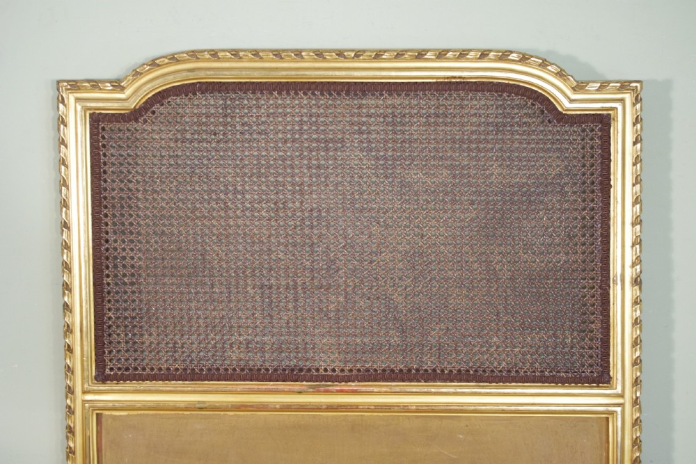 Pair French Gilt Cane Single Beds View VI