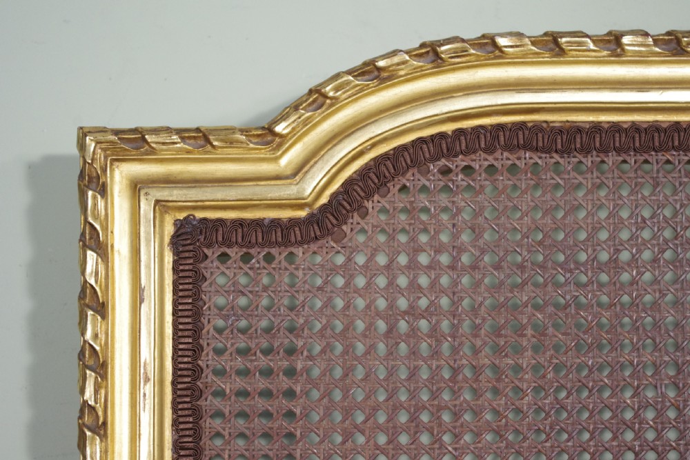 Pair French Gilt Cane Single Beds View VII