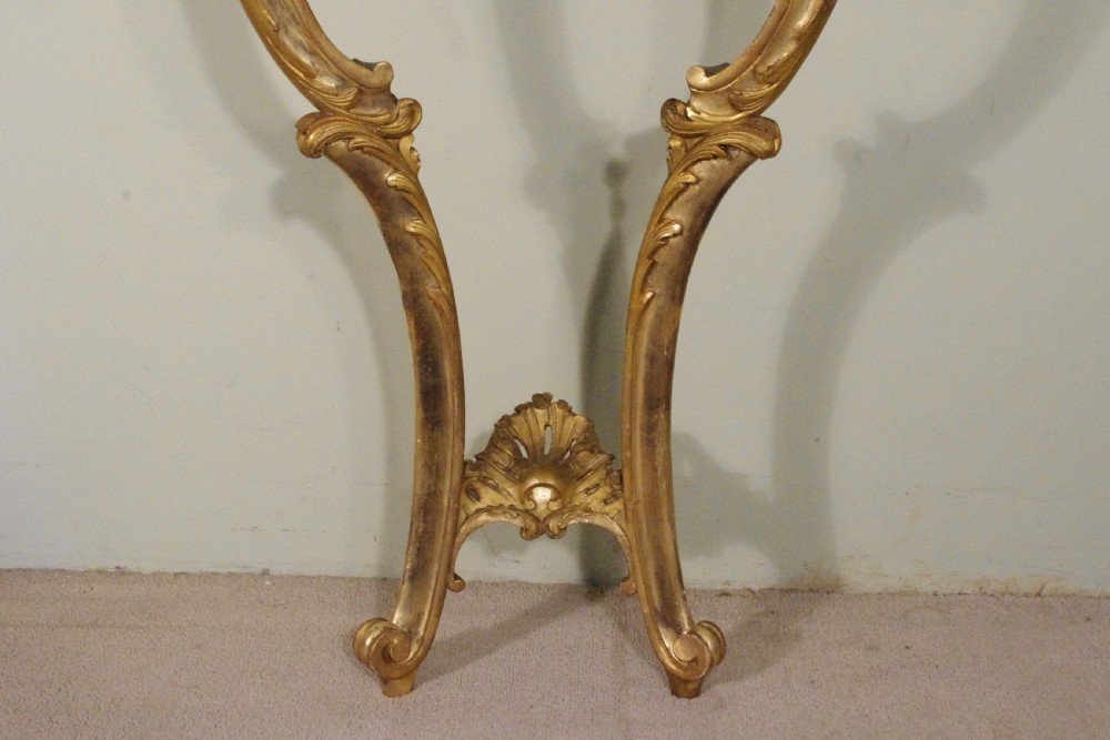 Pair of Gilt Console Tables with Marble Tops View IX