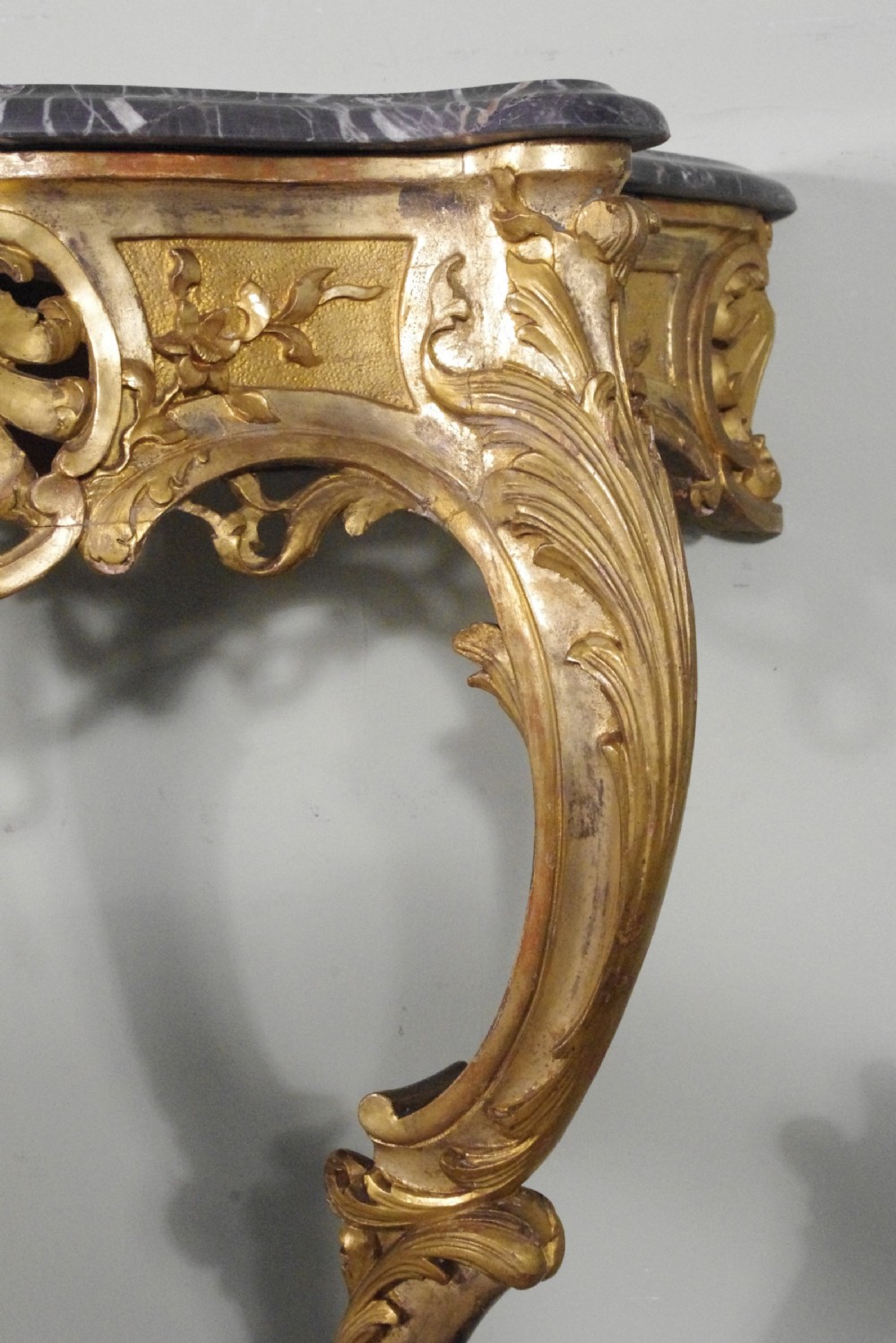 Pair of Gilt Console Tables with Marble Tops View XI