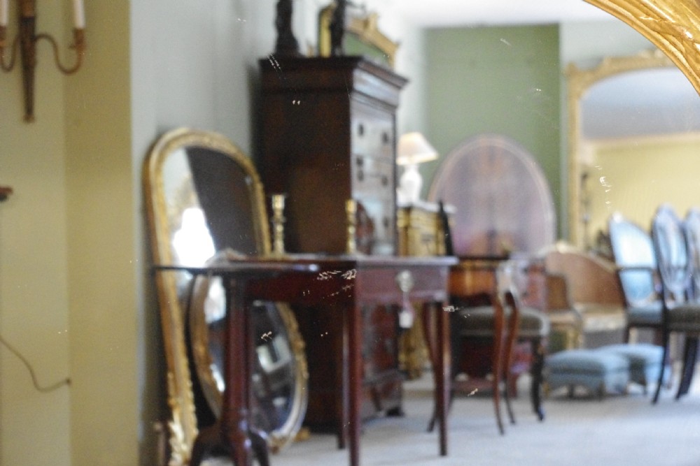 English Victorian Gilt Large Arch Top Overmantle Mirror View XIII
